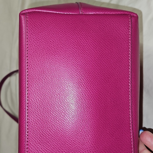 Coach Pink Leather Tote Bag - Picture 5 of 11